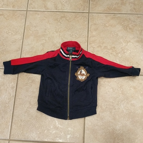 🎉 Host Pick 🎉 Classic Polo baby jacket in navy and red w/pants - Picture 2 of 6